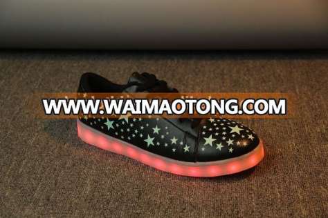 2016 led shoes usb/LOW MOQ OEM customize women men luminous led light shoes , adult led light up