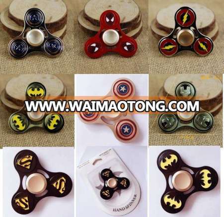 2017 New Design 2 Marvel Super Hero 168 Bearing 3 Bar Metal Hand Spinner Fidget Spinner Finger Spinner Zinc Alloy Toys