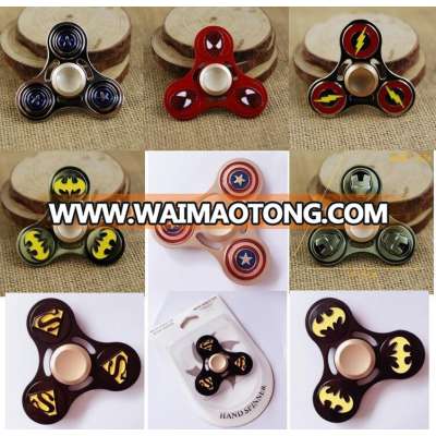 2017 New Design 2 Marvel Super Hero 168 Bearing 3 Bar Metal Hand Spinner Fidget Spinner Finger Spinner Zinc Alloy Toys